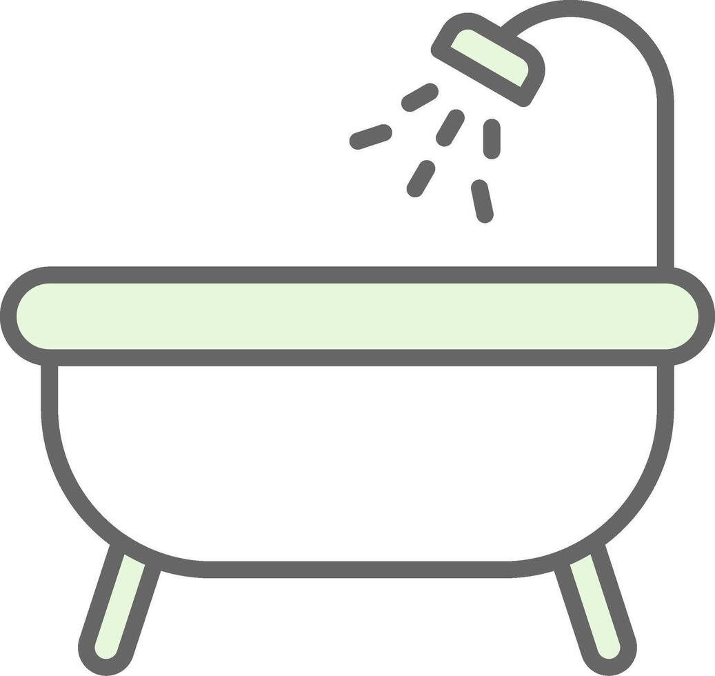 Bathtub Fillay Icon Design vector