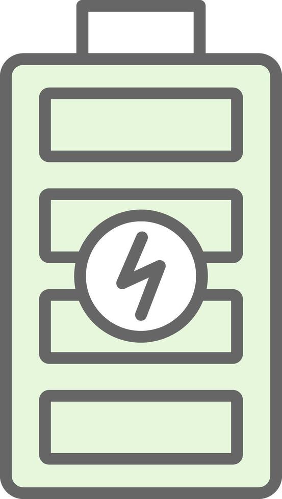 Battery Fillay Icon Design vector