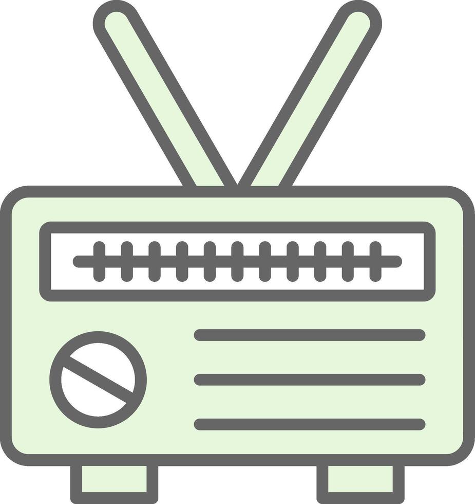 Radio Fillay Icon Design vector