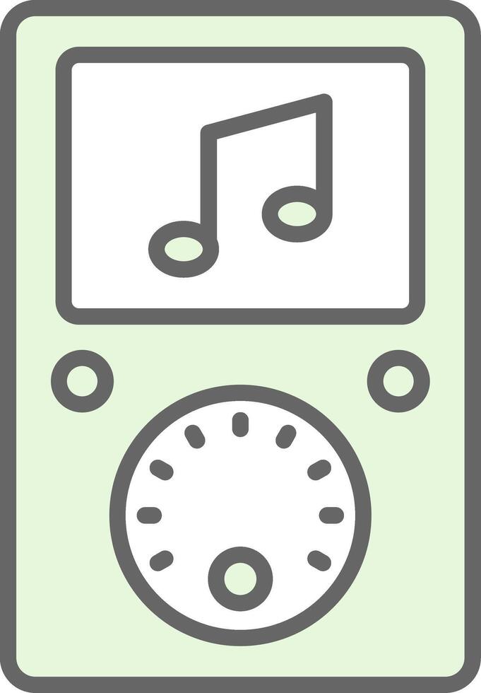 Music Player Fillay Icon Design vector