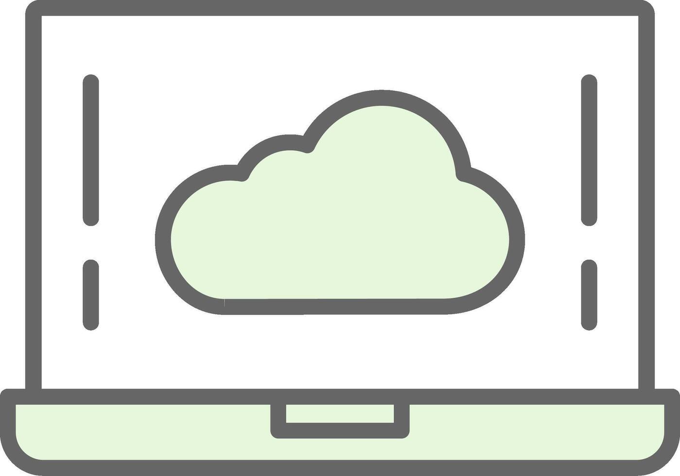 Cloud Fillay Icon Design vector