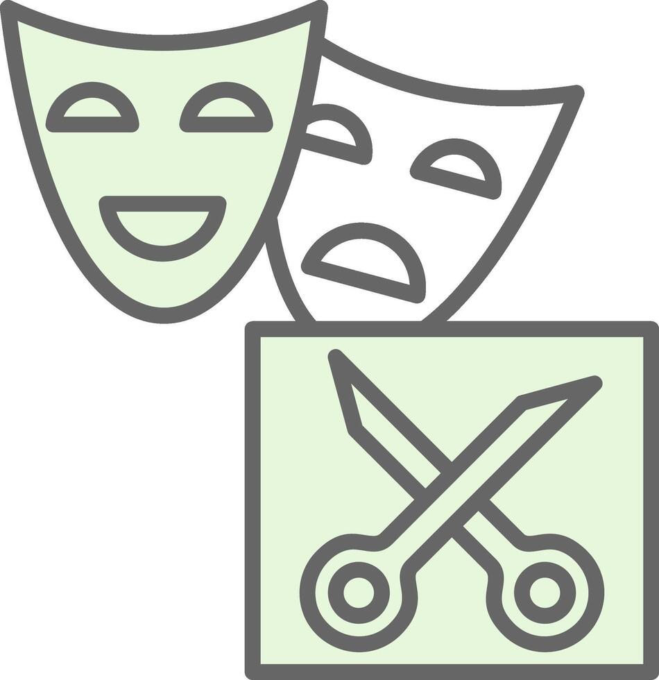 Drama Fillay Icon Design vector
