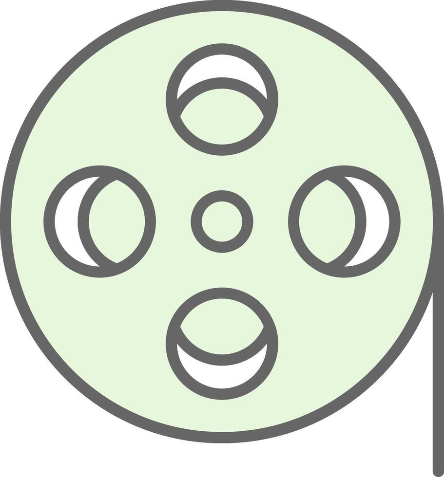 Film Reel Fillay Icon Design vector