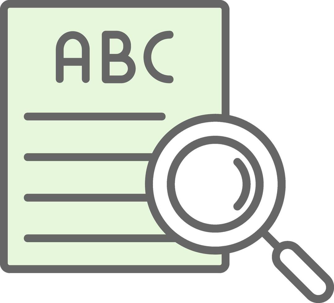 Spell Check Fillay Icon Design vector