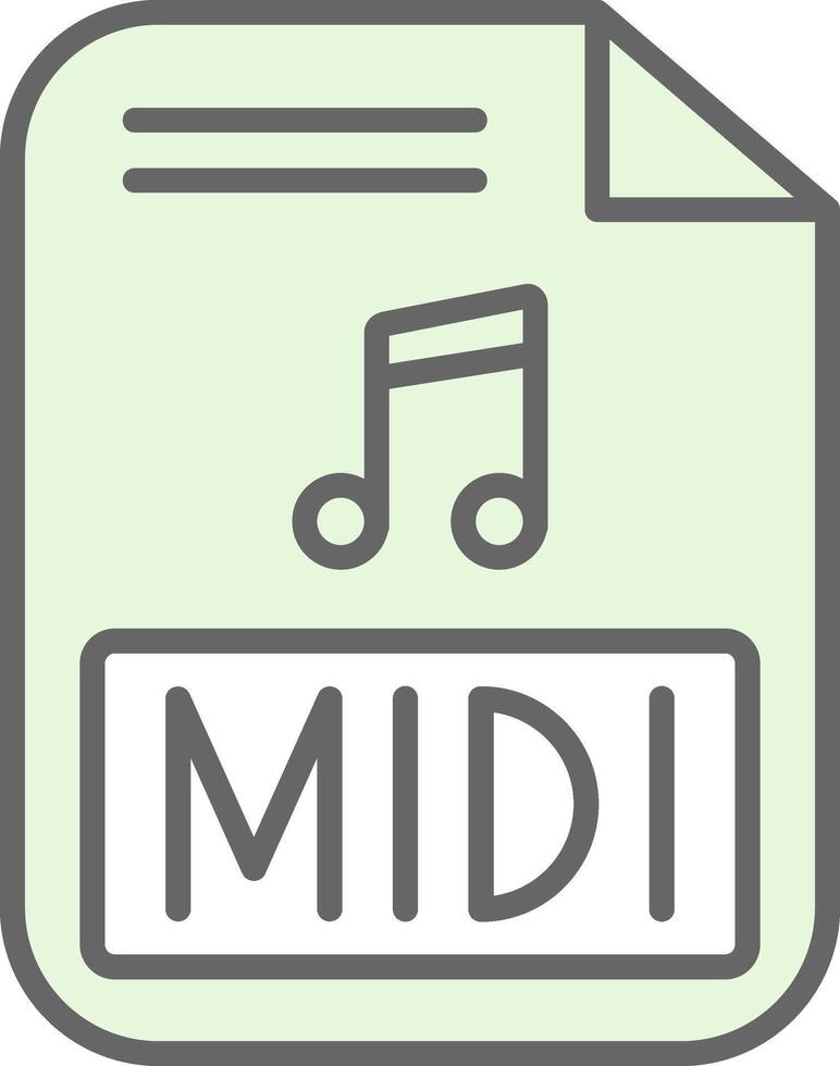 Midi Fillay Icon Design vector