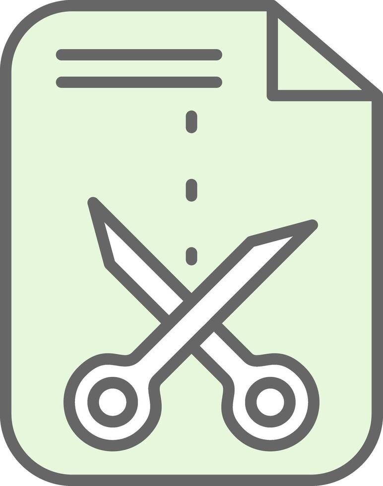 Cutting Fillay Icon Design vector