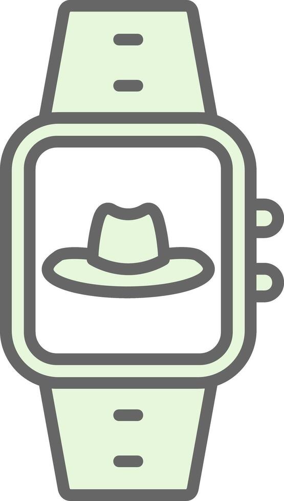 Watch Fillay Icon Design vector