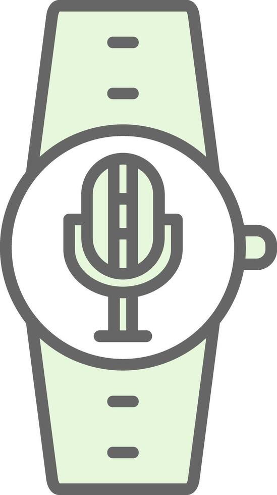 micrófono relleno icono diseño vector