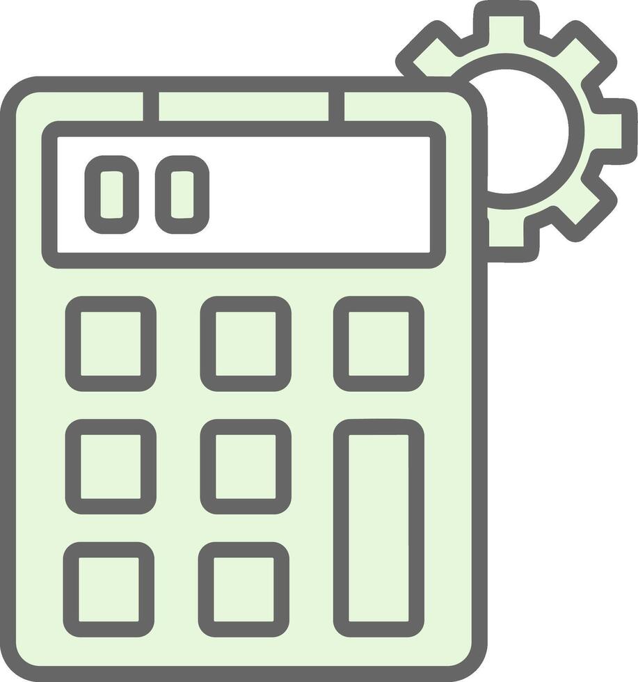 Calculator Fillay Icon Design vector