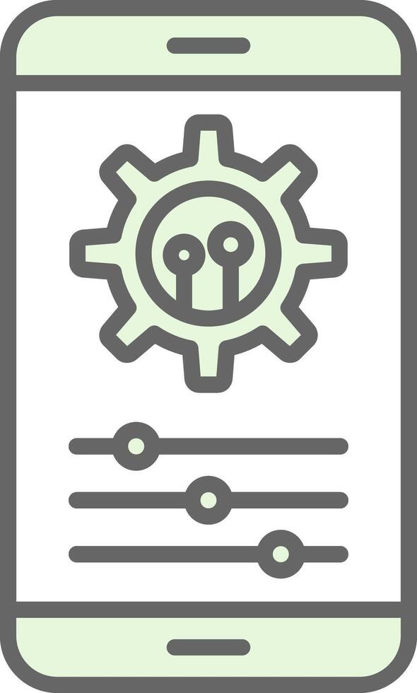 Settings Fillay Icon Design vector