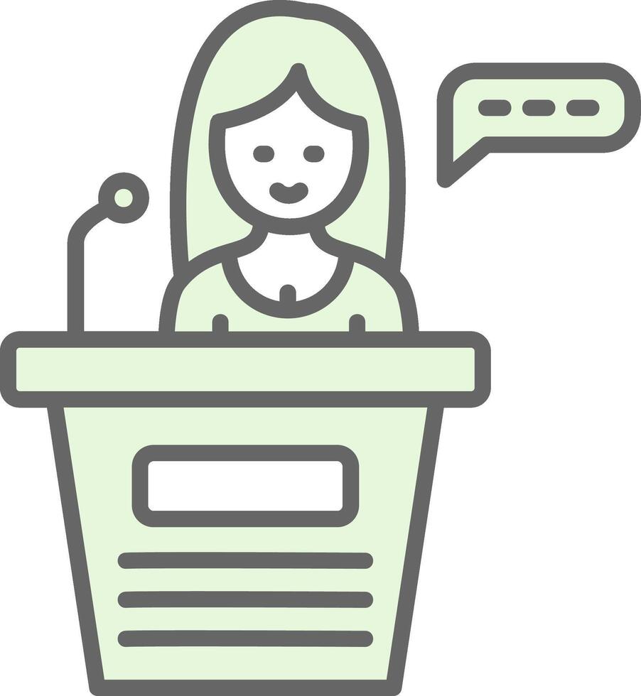 Podium Fillay Icon Design vector