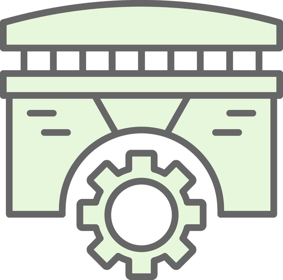 Bridge Fillay Icon Design vector