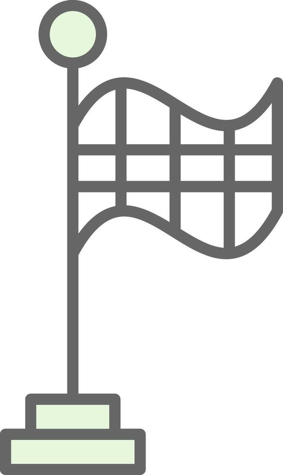 Racing Flag Fillay Icon Design vector