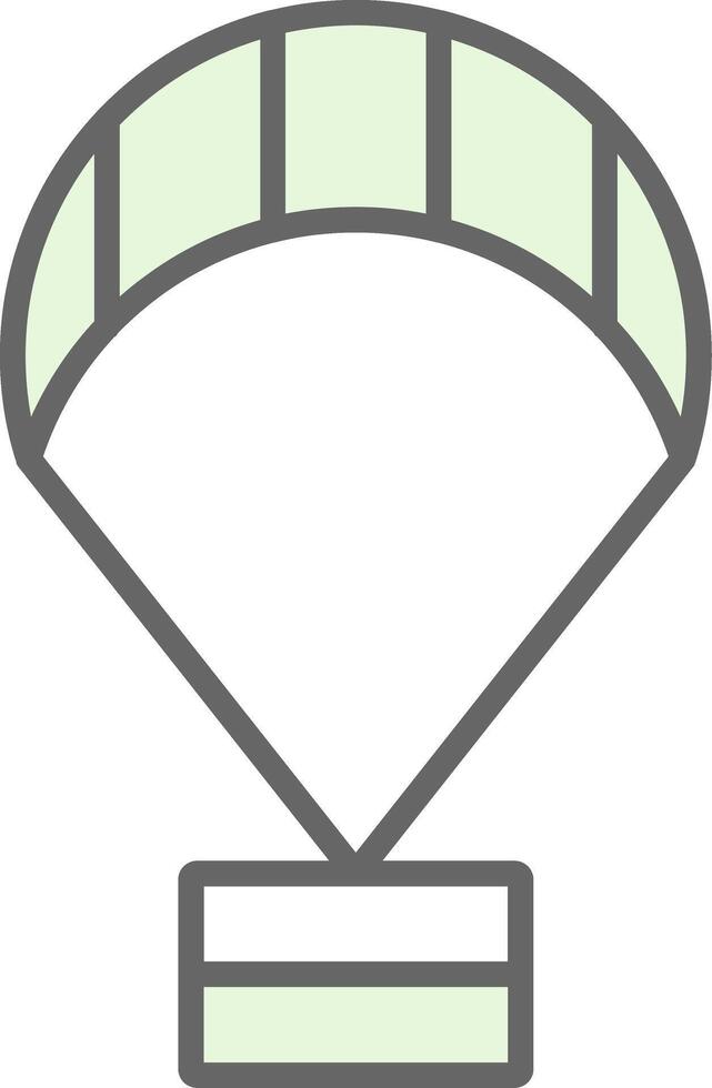 Paragliding Fillay Icon Design vector