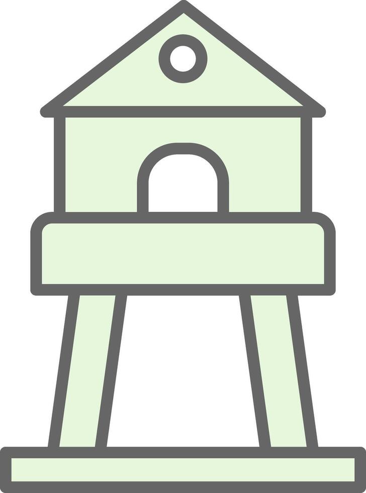 Tower Fillay Icon Design vector