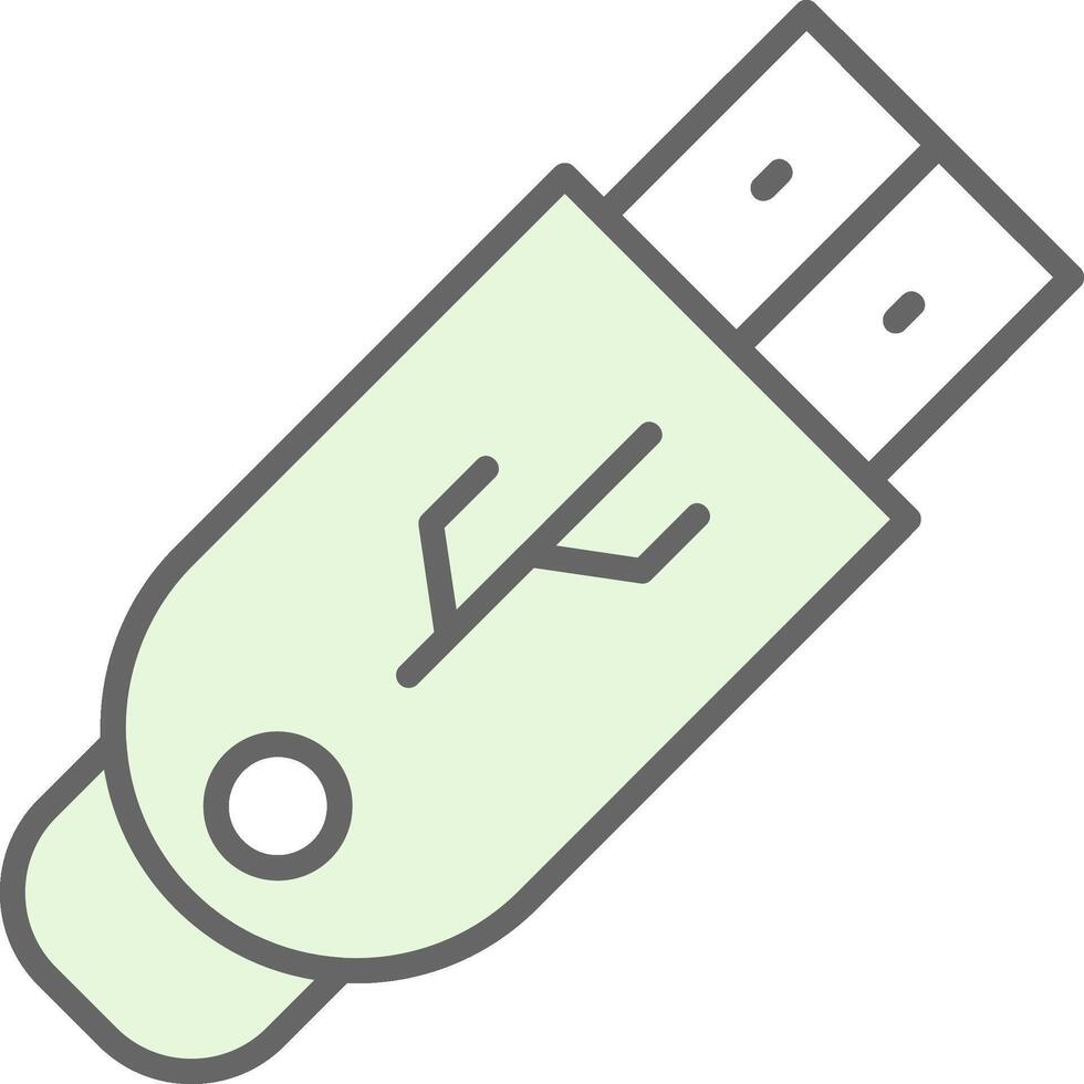 Pendrive Fillay Icon Design vector