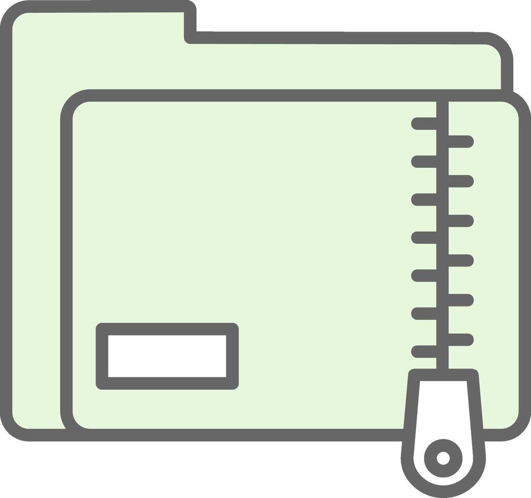 Zip Folder Fillay Icon Design vector