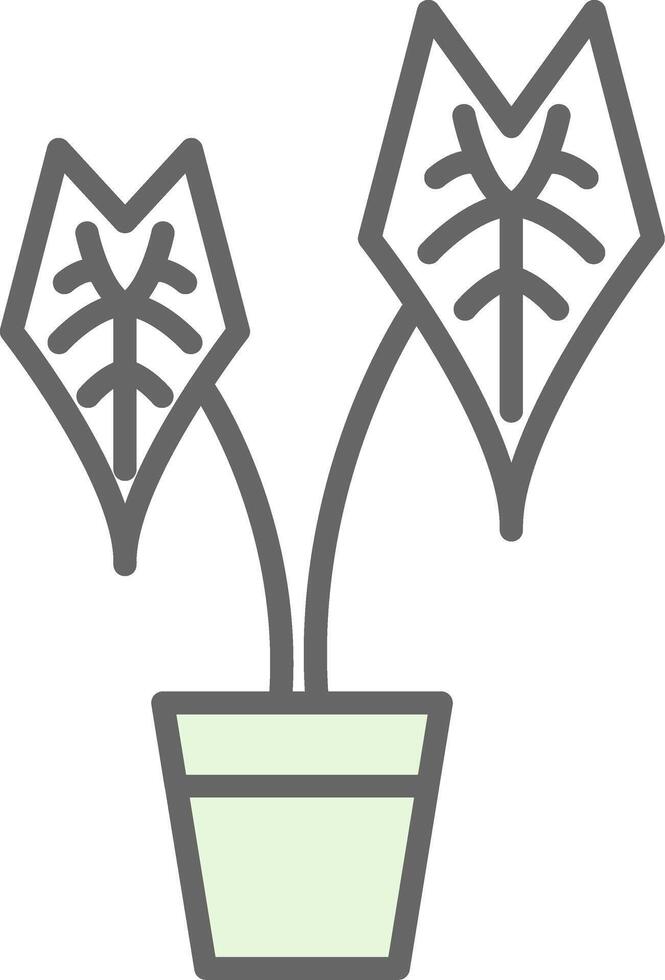 Alocasia Fillay Icon Design vector