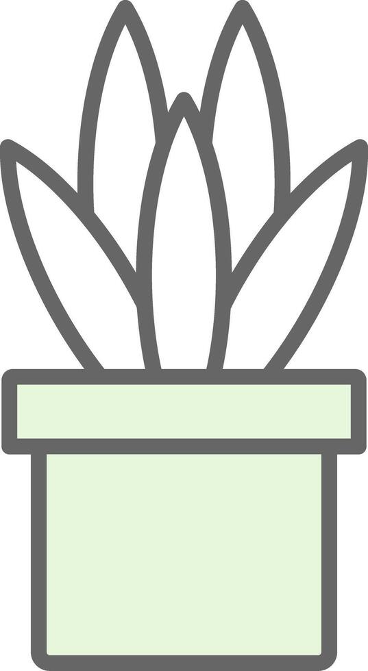 Snake Plant Fillay Icon Design vector