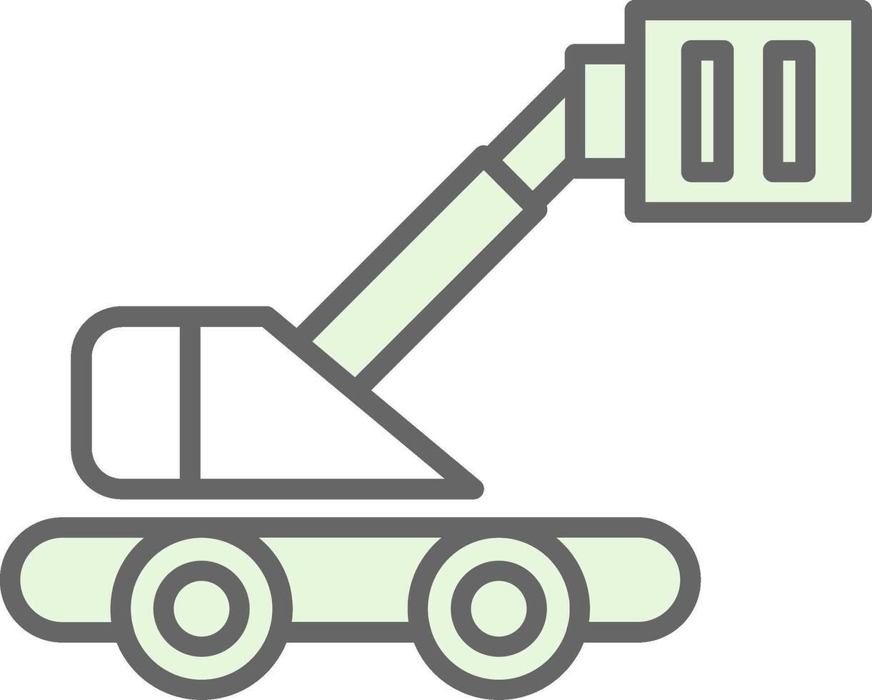 Boom Lift Fillay Icon Design vector