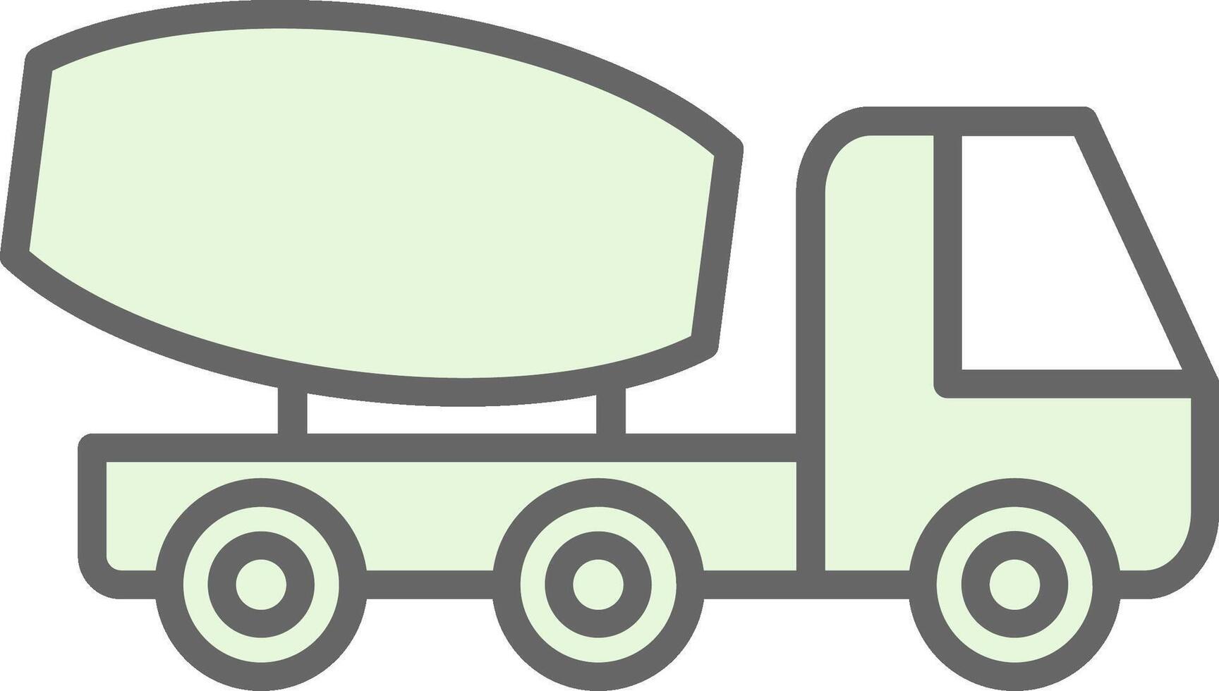 Cement Truck Fillay Icon Design vector