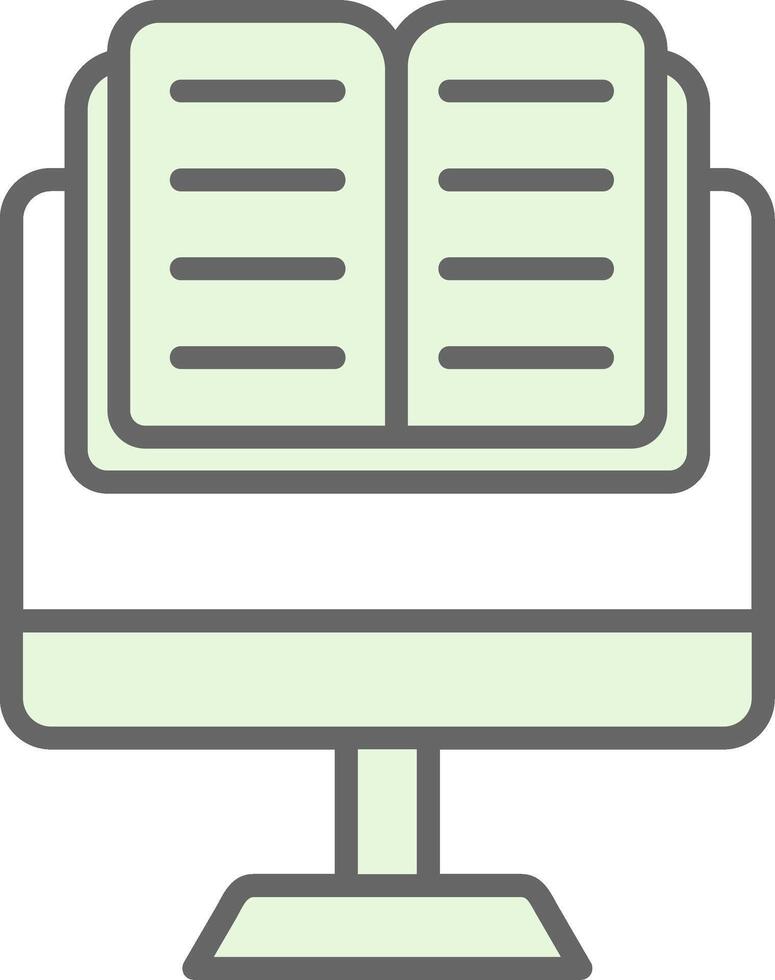OnLine Circle Multi Circle Learning Fillay Icon Design vector