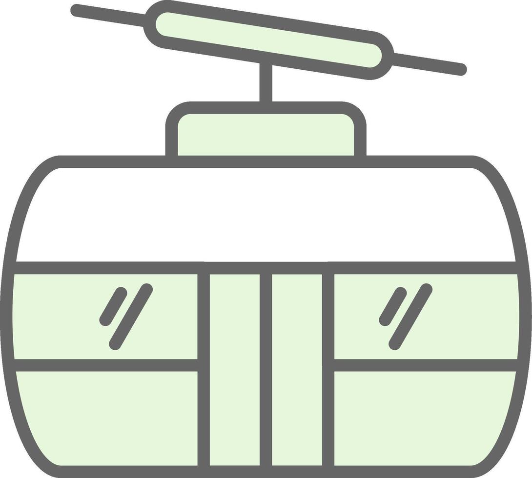 Cableway Fillay Icon Design vector