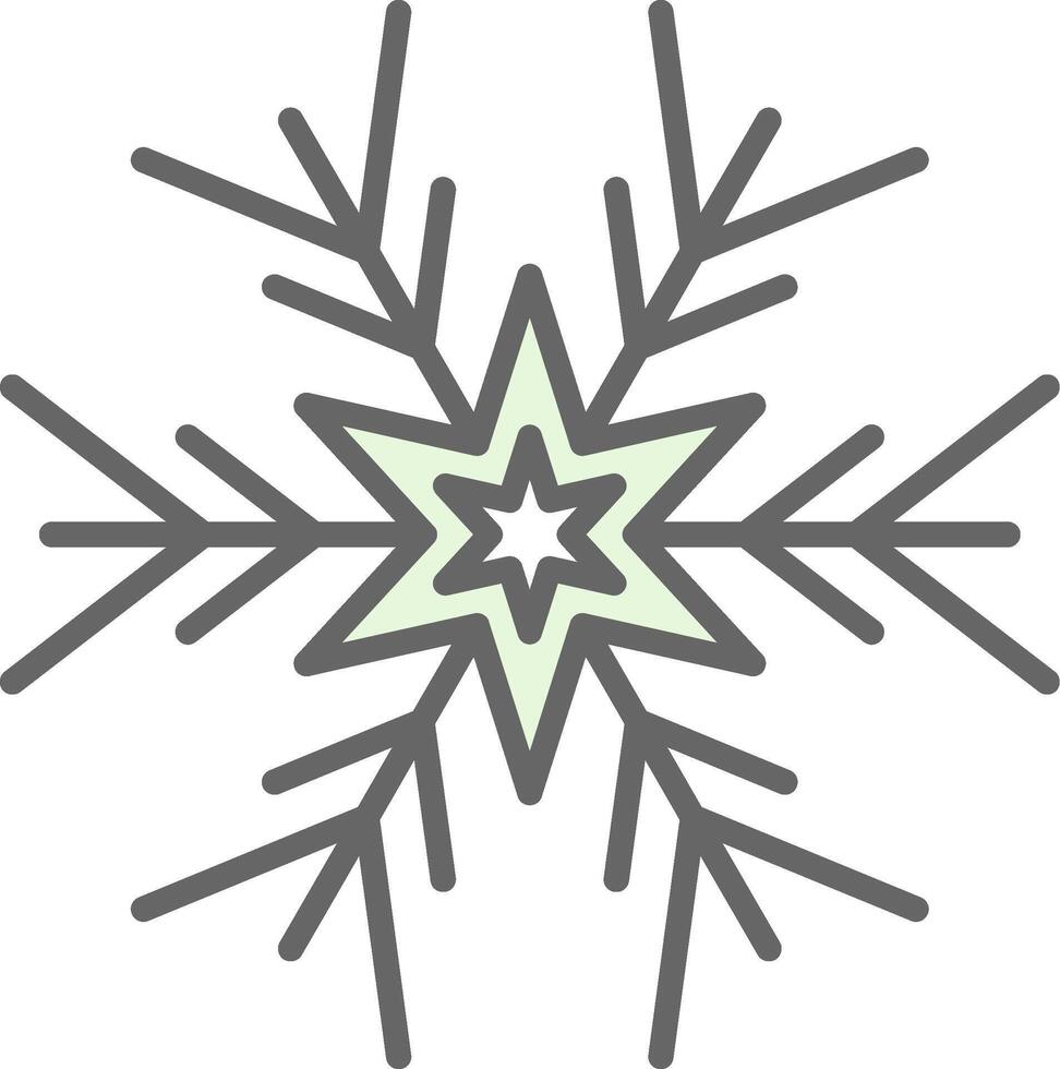 Snowflake Fillay Icon Design vector