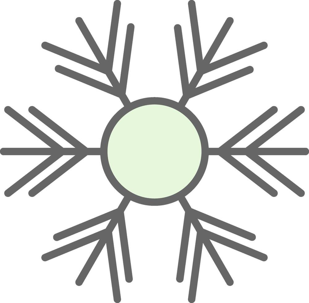 Snowflake Fillay Icon Design vector