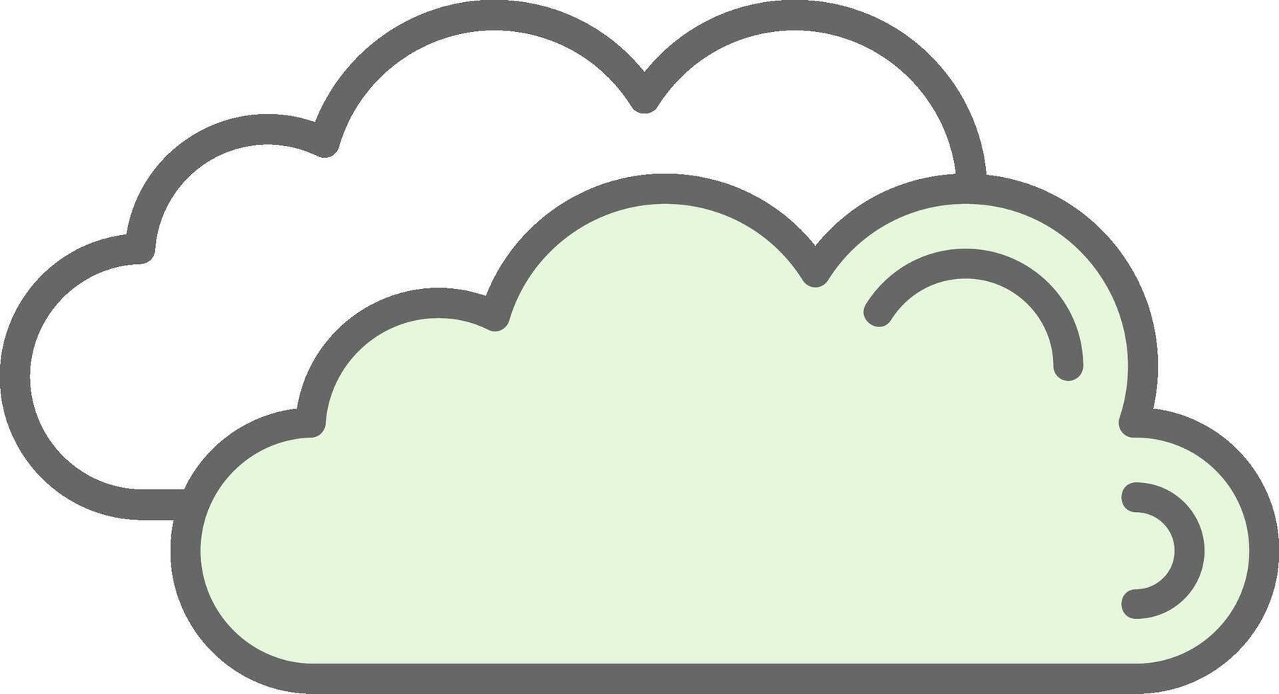 Clouds Fillay Icon Design vector