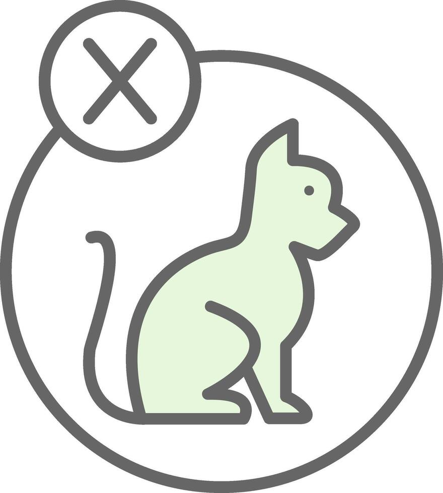 No mascotas permitido relleno icono diseño vector