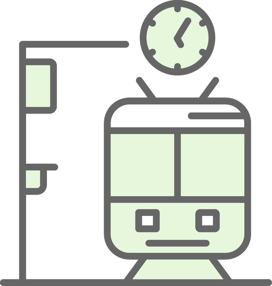 Metro Station Fillay Icon Design vector