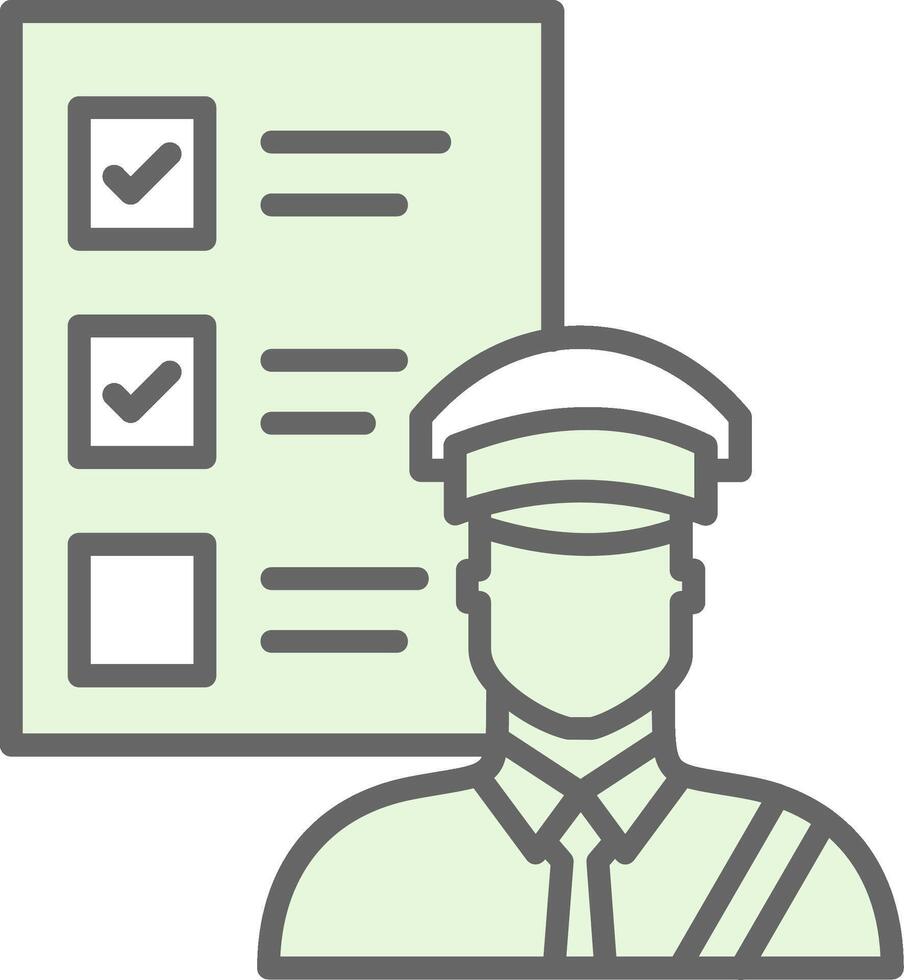 Customs Clearance Fillay Icon Design vector