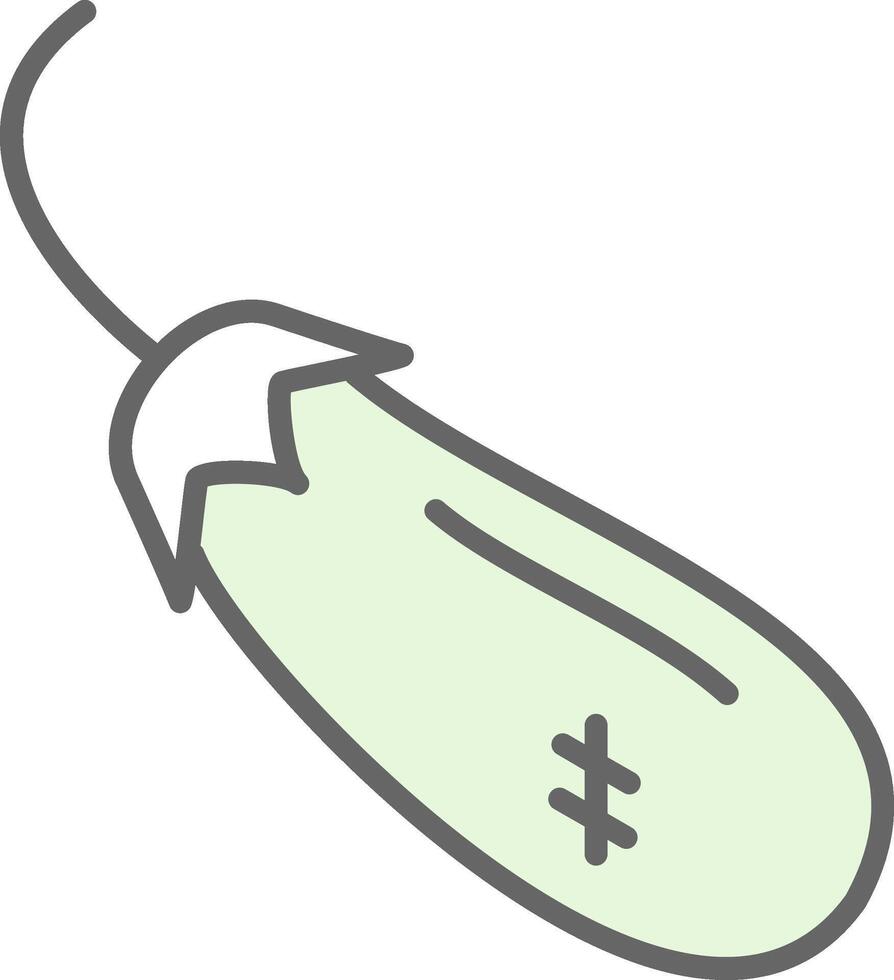 Eggplant Fillay Icon Design vector