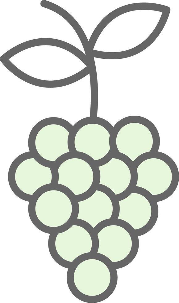 Grapes Fillay Icon Design vector