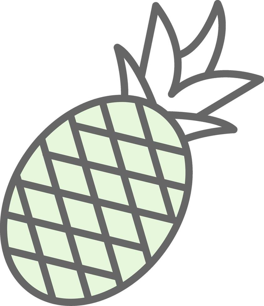 Pineapple Fillay Icon Design vector