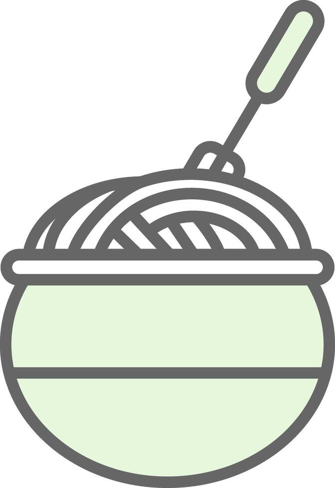 Noddles Fillay Icon Design vector