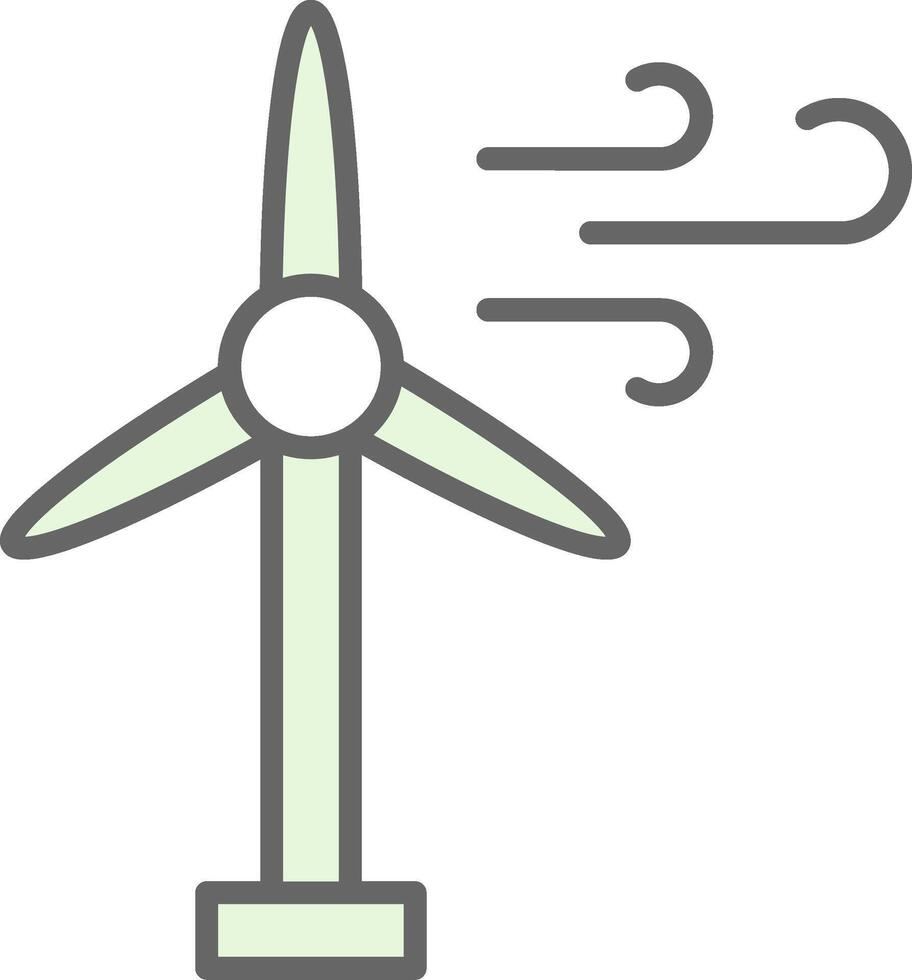 Wind Turbine Fillay Icon Design vector