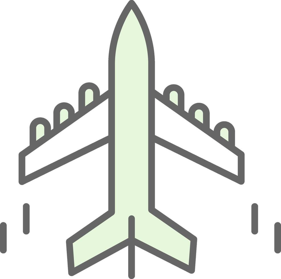 Plane Fillay Icon Design vector