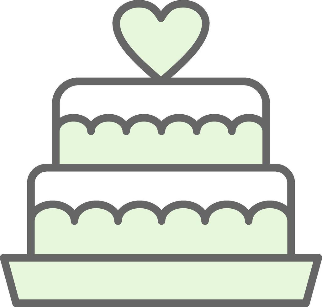 Wedding Cake Fillay Icon Design vector