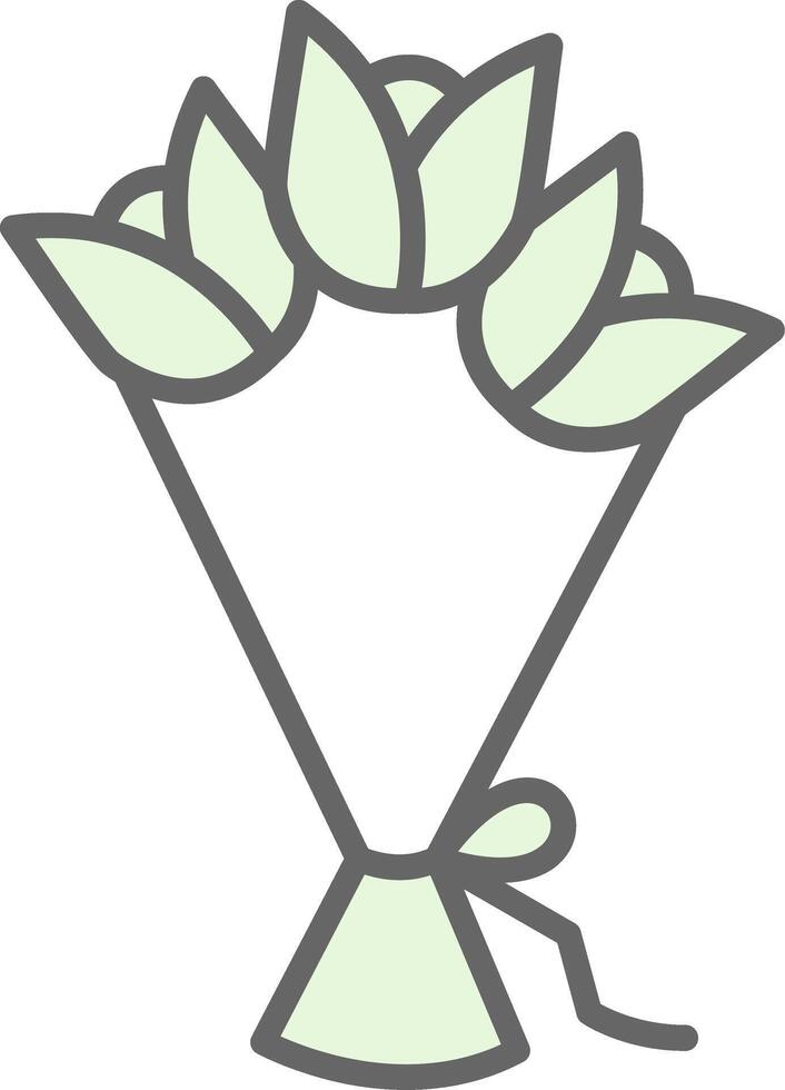 Hand Bouquet Fillay Icon Design vector