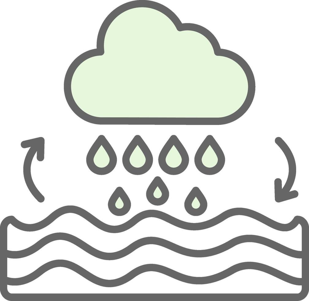 Water Cycle Fillay Icon Design vector