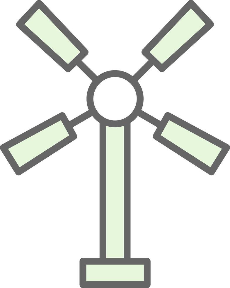 Windmill Fillay Icon Design vector