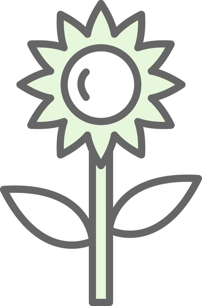 Sunflower Fillay Icon Design vector