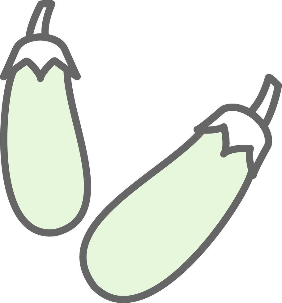 Eggplant Fillay Icon Design vector