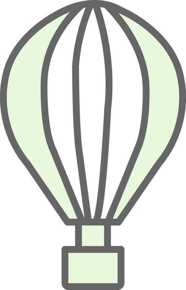 Hot Air Balloon Fillay Icon Design vector