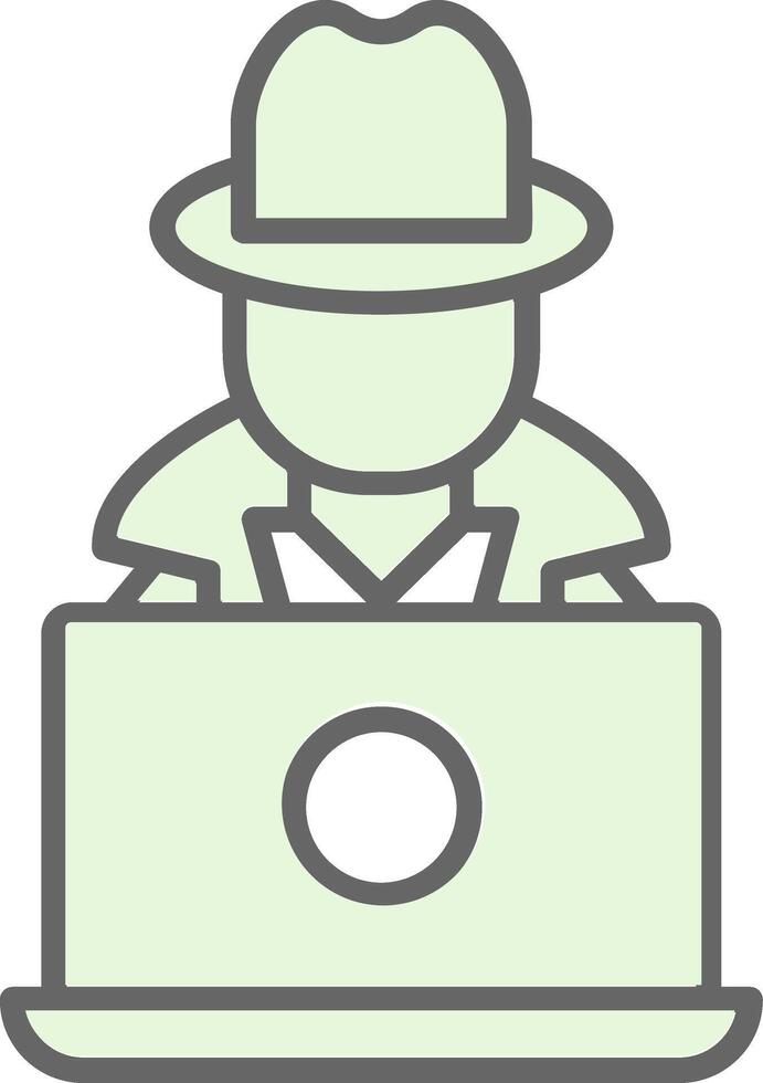 Hacker Fillay Icon Design vector