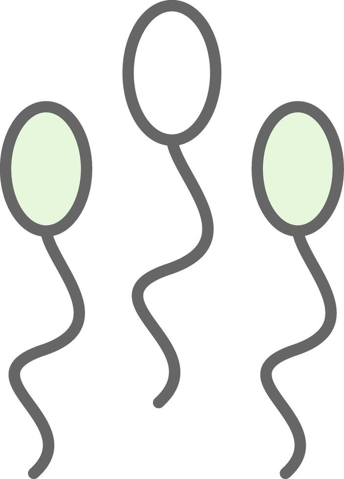 esperma relleno icono diseño vector