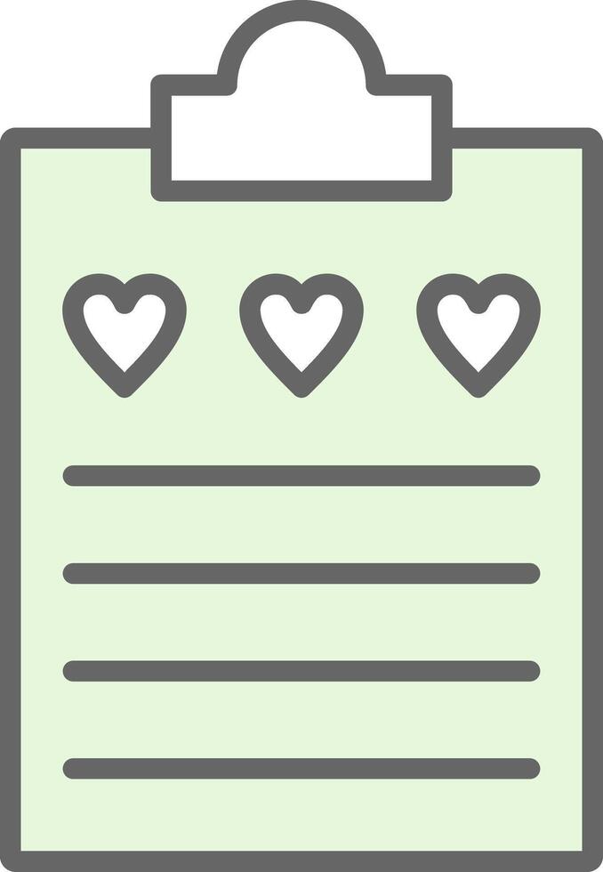 Wish List Fillay Icon Design vector