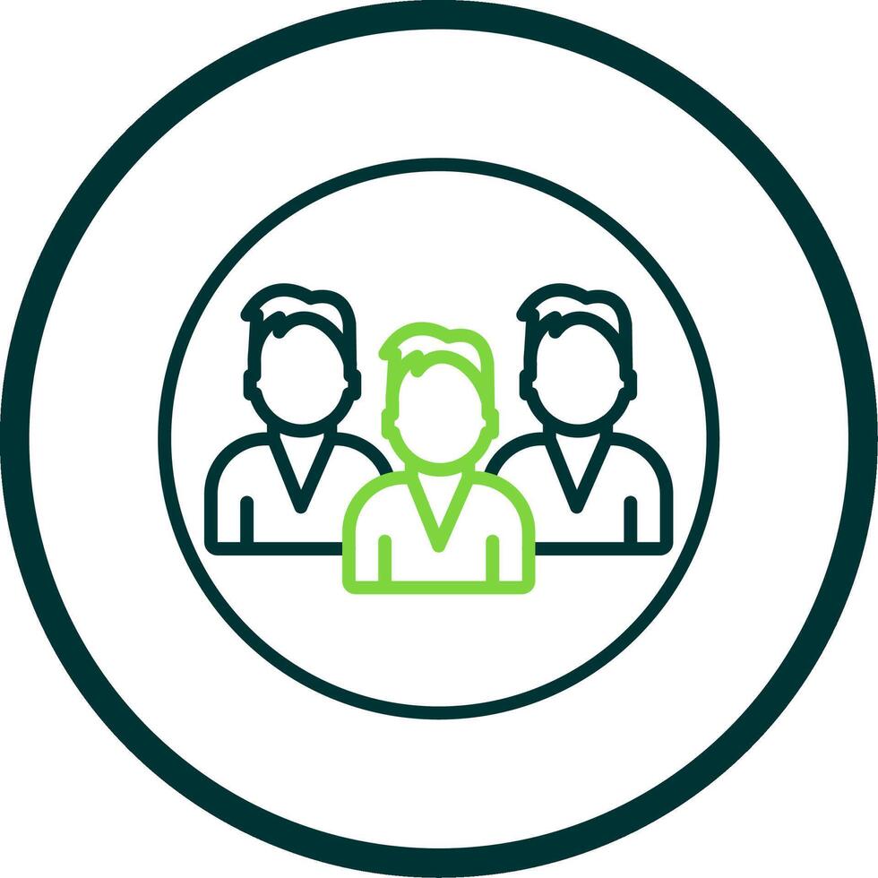 Team Line Circle Icon Design vector